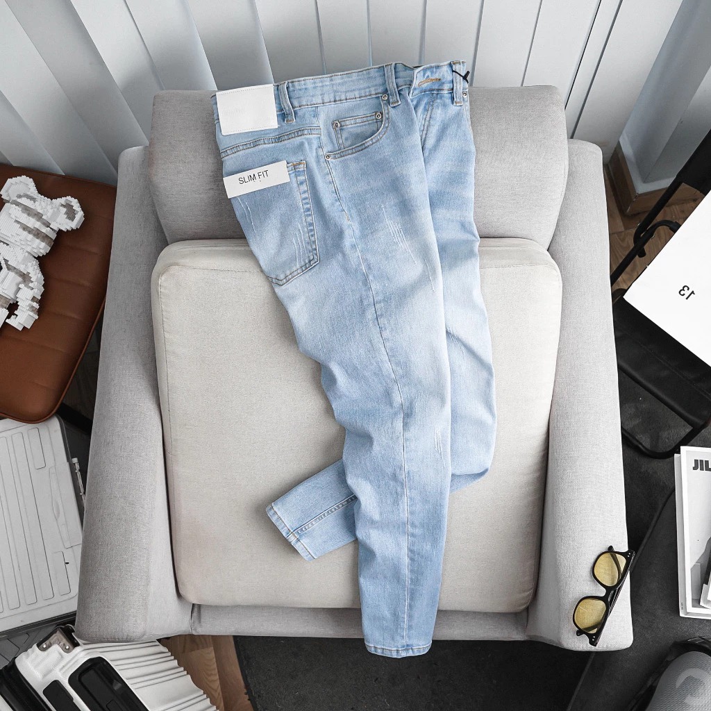 Quần jeans nam slim-fit