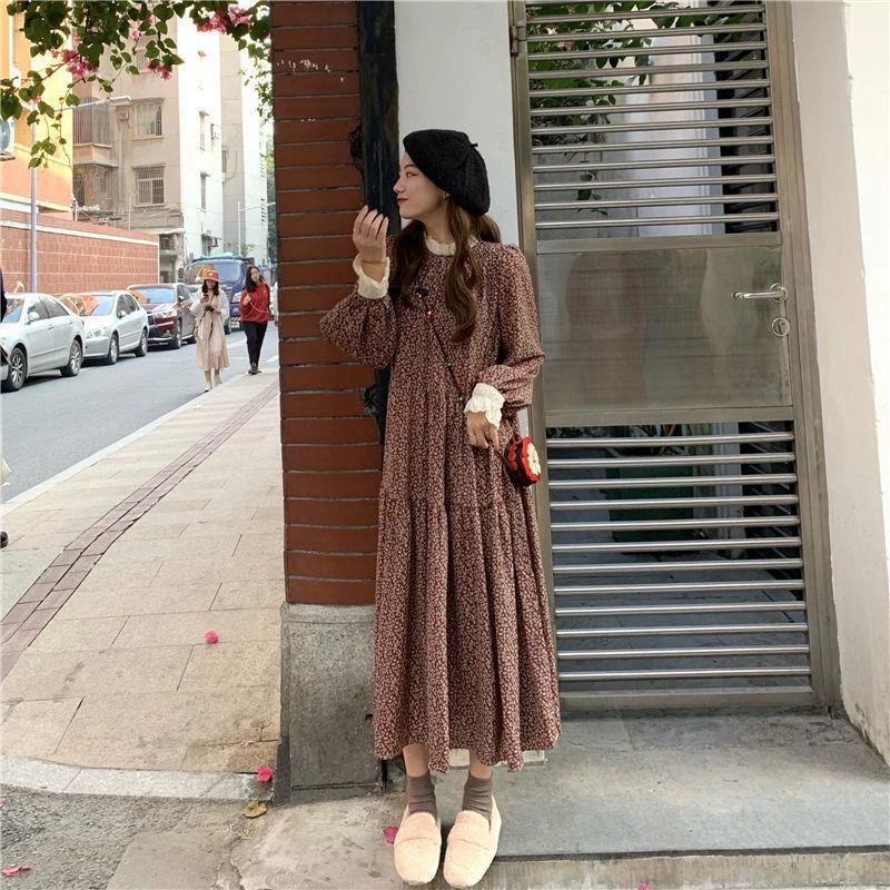 Váy hoa nữ dáng dài